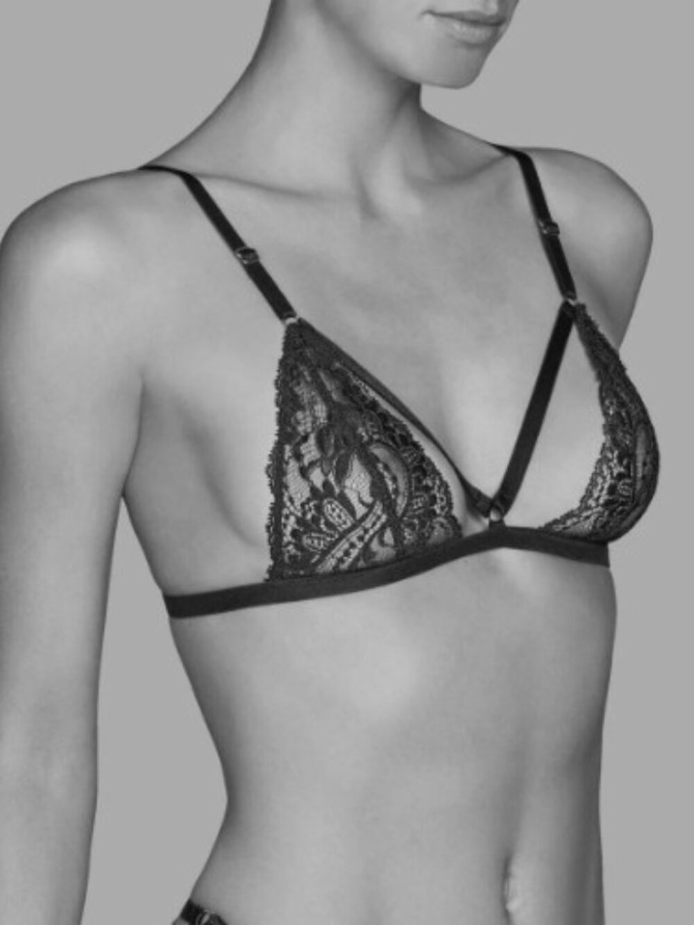 Andres Sarda Venus Lace Triangle Bra in Black 34B